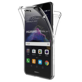 Луксозен ултра тънък Поли-Карбонов комплект предна и задна част със силиконова ТПУ рамка 360° Body Guard за Huawei Honor 8 Lite PRA-LX1 / Huawei P9 Lite 2017 PRA-LX1 / Huawei P8 Lite 2017 PRA-LX1 кристално прозрачен